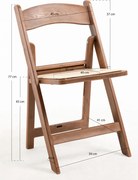 Pakiet 4 skadanych krzese Gala z poduszk z efektem drewna