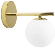 Lampa Ścienna Kinkiet Szklana Kula APP684-1W Złota