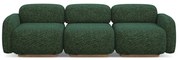 Ciemnozielona sofa modułowa 270 cm Ailani – Makamii