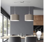 Eglo - LED Lampa wisząca TUNJA 2xE27/60W/230V taupe