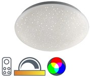 Nowoczesna lampa sufitowa biała z efektem gwiazd włącznie z LED - Bex Nowoczesny Oswietlenie wewnetrzne