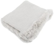 Lniano-futrzany koc 140x180 cm – Native Natural