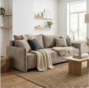 CORDO – sofa 3-osobowa z funkcją spania 197x140 cm, tkanina Poso 3 brązowa