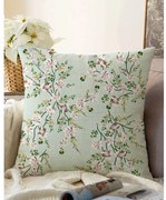 Zielona poszewka na poduszkę z domieszką bawełny Minimalist Cushion Covers Bloom, 55x55 cm