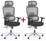 Krzesło biurowe JERRY 1+1 GRATIS, szary