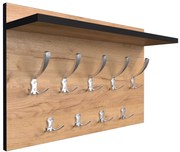 Wieszak Z Nowoczesny Półką Dąb Craft + Satyna E3-Z07