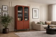 Witryna Sonatia 100 cm czterodrzwiowa - burgund