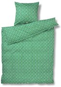 Zielona pościel jednoosobowa z satyny bawełnianej 140x200 cm Pleasantly – JUNA