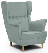 Fotel skandynawski Uszak MALMER Miętowy