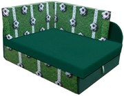 Zielony młodzieżowy narożnik rozkładany w piłki P2-E75