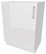 Szafka kuchenna stojąca 60 NATALIA D60 P/L biała połysk STOLKAR