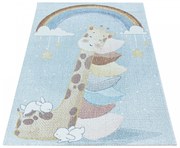 Dywan dziecięcy Lucky Śpiąca Żyrafa na chmurkach 120 cm x 170 cm
