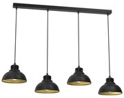 Żyrandol na lince SVEN 4xE27/15W/230V czarny/złoty