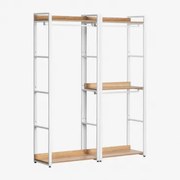 Modułowa Otwarta Szafa 2-częściowa Z Drążkiem Na Ubrania Ze Stali I Mdf Ariaster Miel - Sklum