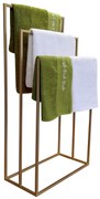 Stojak wieszak III łazienkowy na ręczniki LOFT złoty