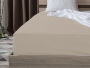 PrzytulneMieszkanie.pl Prześcieradło Jersey cappuccino 90 x 200 cm