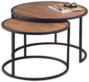 Stolik do odkładania Tambur Walnut, 2 szt.