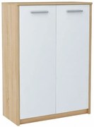 Klasyczna komoda do sypialni dąb sonoma + biały P1-M66