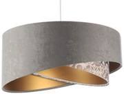 Szara welurowa lampa wisząca glamour K5-W05