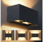 Brilagi - LED zewnętrzny kinkiet DOUBLE CUBE LED/12W/230V antracyt IP65