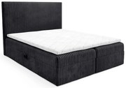 Czarne łóżko kontynentalne z pojemnikiem 5 rozmiarów A2-M56