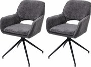 Krzesło do jadalni MCW-N74 (zestaw 2 sztuk), ciemnoszary