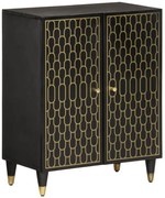 Czarna dwudrzwiowa szafka na nóżkach - Rebex 19X