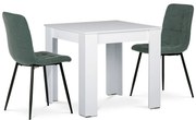 Zestaw jadalniany MDF z 2 krzesłami, 80 x 80 x 75cm, biały