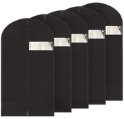Zestaw pokrowców na ubrania, odzież Baggi 100x60 cm 5 szt. czarne