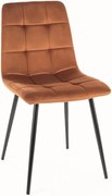 Krzesło tapicerowane MILA VELVET cynamonowe