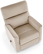 KARIM Fotel wypoczynkowy Beżowy Funkcja kołyski Klasyczny Tkanina