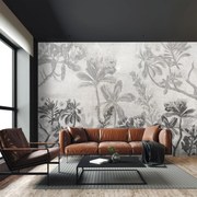 Fototapeta - Rośliny w betonie (196x136 cm)