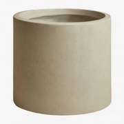 Donica Zewnętrzna Z Cementu Aurevi Ø35 Cm & Piaskowy Brąz - Sklum