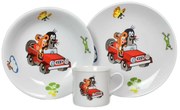 Thun 3-częściowy zestaw obiadowy dla dzieci Krteki Auto