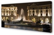 Obraz na płótnie Rzym Fontanna plac noc