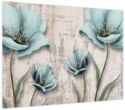 Obraz - Kwiaty na teksturze (70x50 cm)