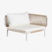 Moduł Narożny Do Modułowej Sofy Ogrodowej Roubly Beige Migdałowa - Sklum