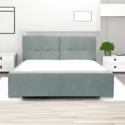Łóżko tapicerowane z pojemnikiem FOLLER 120x200 cm Miętowy