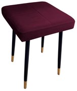 Taboret MAX MG02 śliwka podstawa czarna/złota