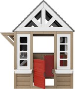 Domek dla Dzieci, SucceBuy Drewniany Domek dla Dzieci z Drzwiami, Oknem i Zlewem