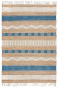 Niebiesko-naturalny dywan z mieszanki juty tkany ręcznie 120x170 cm Medina Jute – Flair Rugs