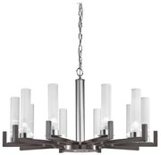 Kolarz 6009.81060 - Lampa RAGGIO 10xE14/25W/230V matowy chrom, łańcuch