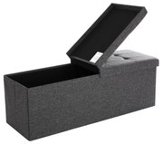 Stołek z uchylną pokrywą OTTOMAN 110x38 cm, ciemnoszary