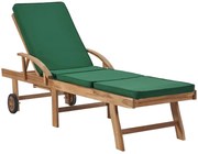 Zielony leżak ogrodowy A8-E12