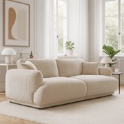 Sofa AMBELIA Dwuosobowa Jasnobeżowa Nowoczesna