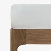 Prześcieradło Z Satyny 300 Nici Sampras Biała & Łóżko 150cm (150 X 200 X 40 Cm) - Sklum