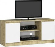 Szafka pod telewizor dąb artisan - biały T5-F44