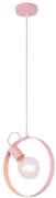 Różowa lampa wisząca koło - 3X V056 L2-M03