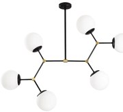Czarna lampa wisząca z 6 kloszami Opviq lights Damar