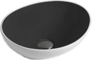 Mexen Elza umywalka nablatowa 40 x 33 cm, biała/czarna - 21014077